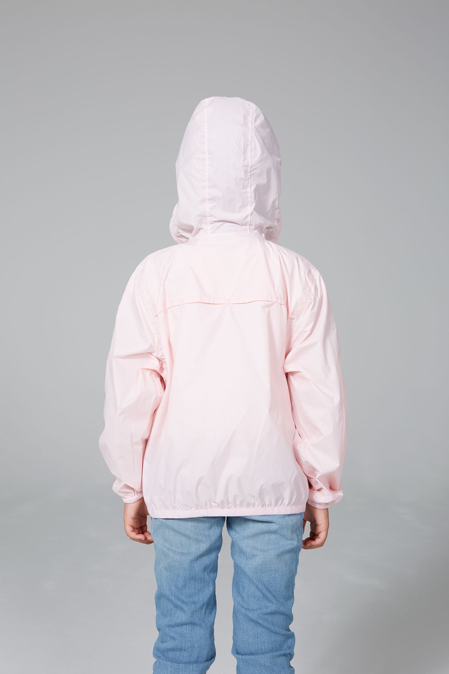 Kids Ballet Slipper Full Zip Packable Rain Jacket and Windbreaker
