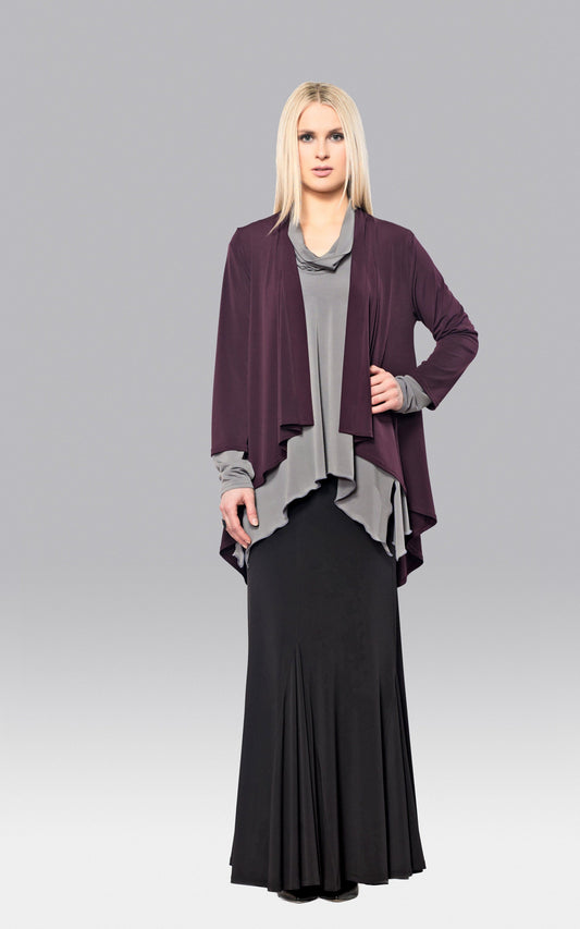 Maxi Skirt Denim Print