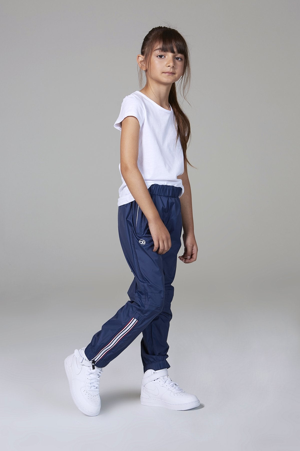 Kids navy rainproof pants