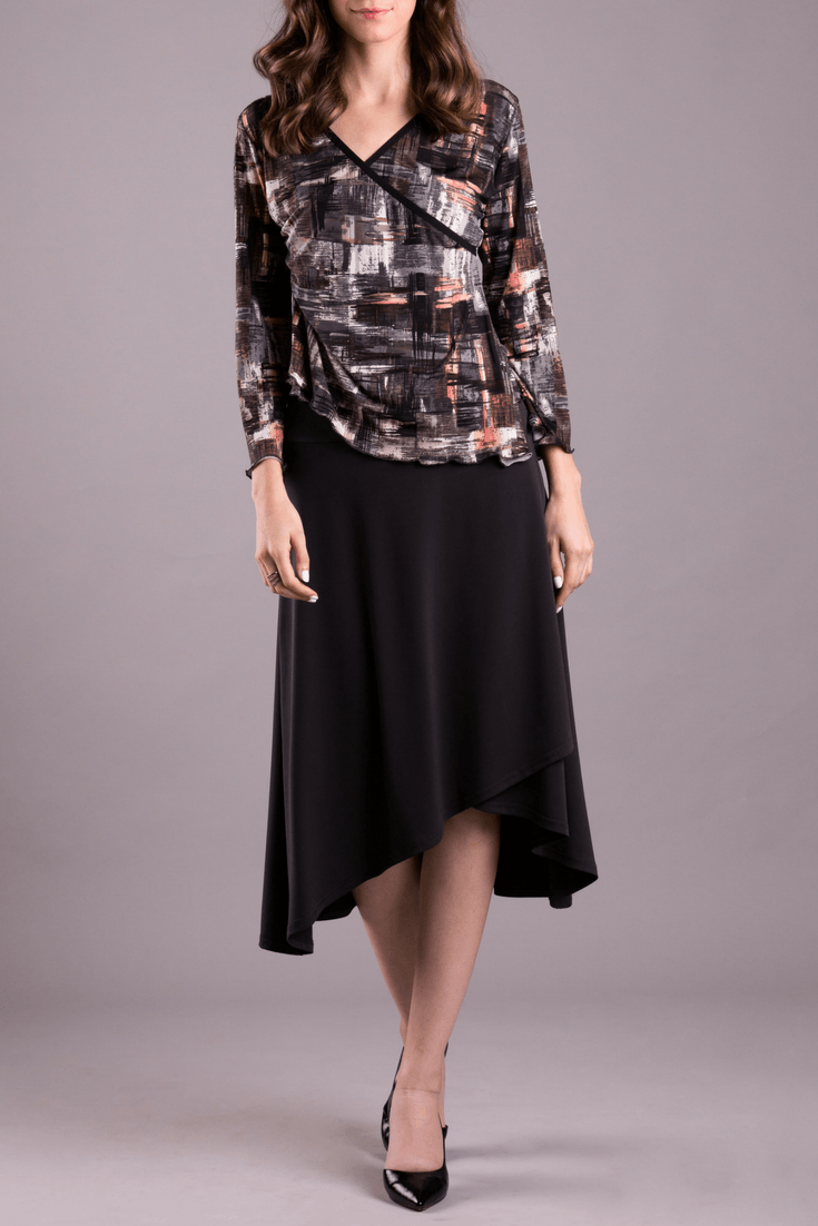 Faux Wrap Blouse