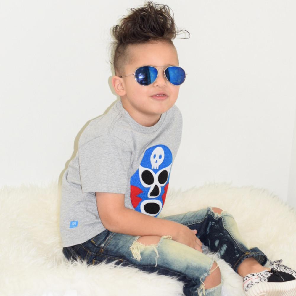 Kids T-shirt - Luchador Azul