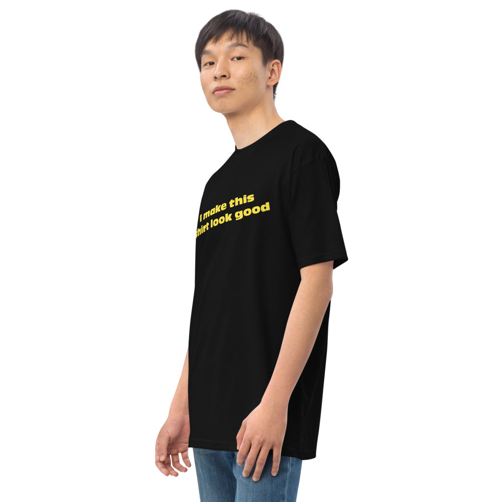 LennyBoop 的“我让这件衬衫看起来不错”男士高级重量级 T 恤