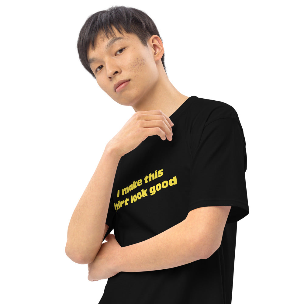 LennyBoop 的“我让这件衬衫看起来不错”男士高级重量级 T 恤