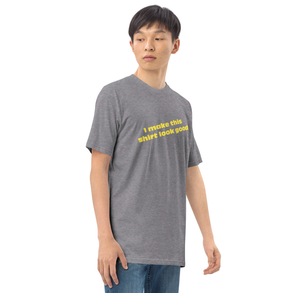 LennyBoop 的“我让这件衬衫看起来不错”男士高级重量级 T 恤