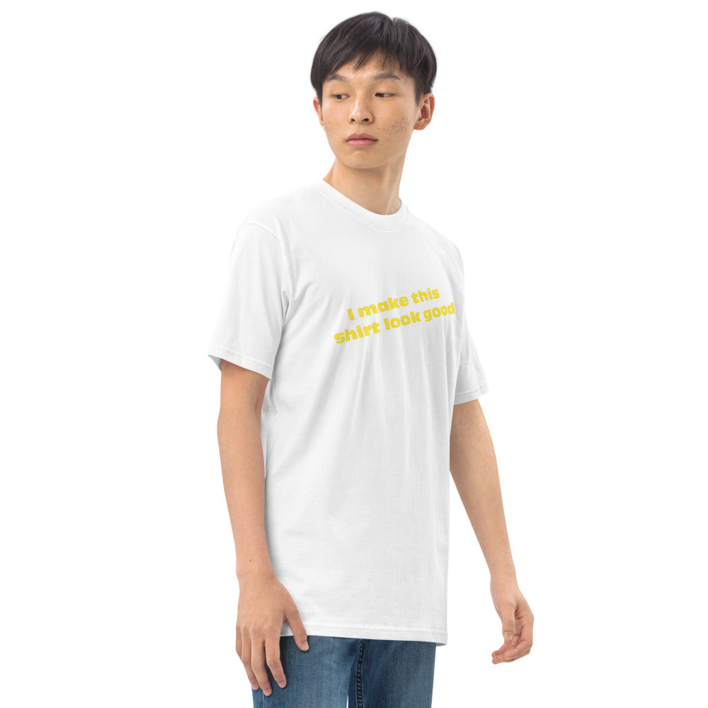 LennyBoop 的“我让这件衬衫看起来不错”男士高级重量级 T 恤