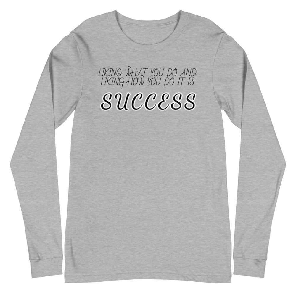 LennyBoop 的“SUCCESS”中性长袖 T 恤(浅色)