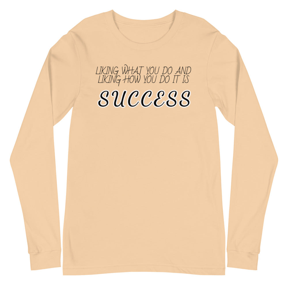 LennyBoop 的“SUCCESS”中性长袖 T 恤(浅色)
