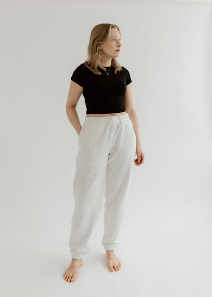 The Gisele Pant | Heavyweight Heathered White
