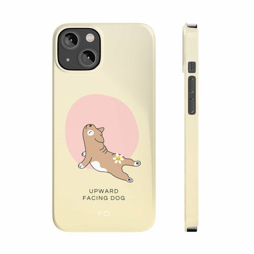 Upward Facing Dog Yoga Theme Slim Case for iPhone 14 Series
