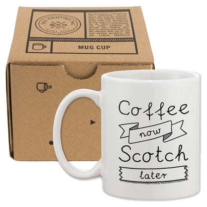 Coffee Now Scotch Later Coffee Mug -Father's Day