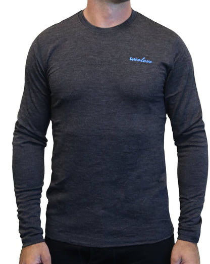 Men's Merino Wool Long Sleeve Crew Neck — Midweight