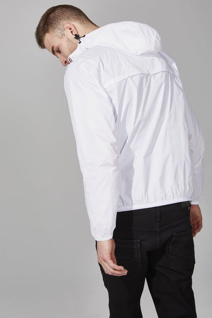 White Quarter Zip Packable Rain Jacket