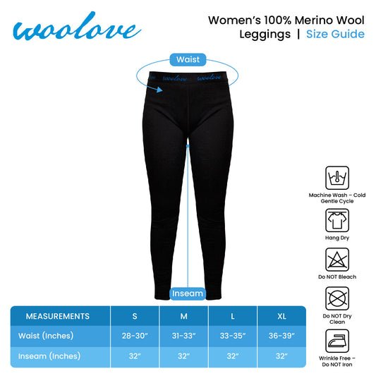 Women's Merino Wool Leggings — Midweight