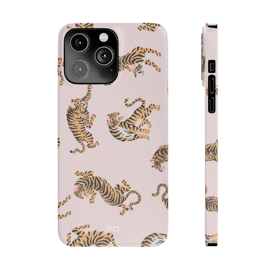 Leopard with Roses Slim Case for iPhone 14 Series