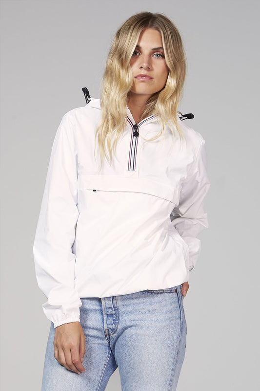 White Quarter Zip Packable Rain Jacket SuccessActive