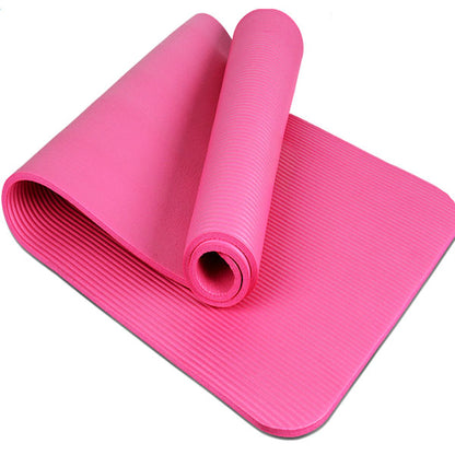 183x61x1cm Thick NBR Pure Color Anti-skid Yoga Mat