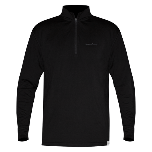 Men's Merino Wool 1/4 Zip Pullover — Midweight