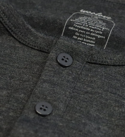 Men's Merino Wool Long Sleeve Henley — Midweight