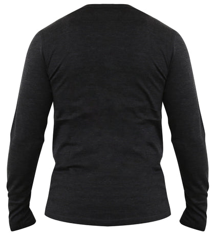 Men's Merino Wool Long Sleeve Henley — Midweight