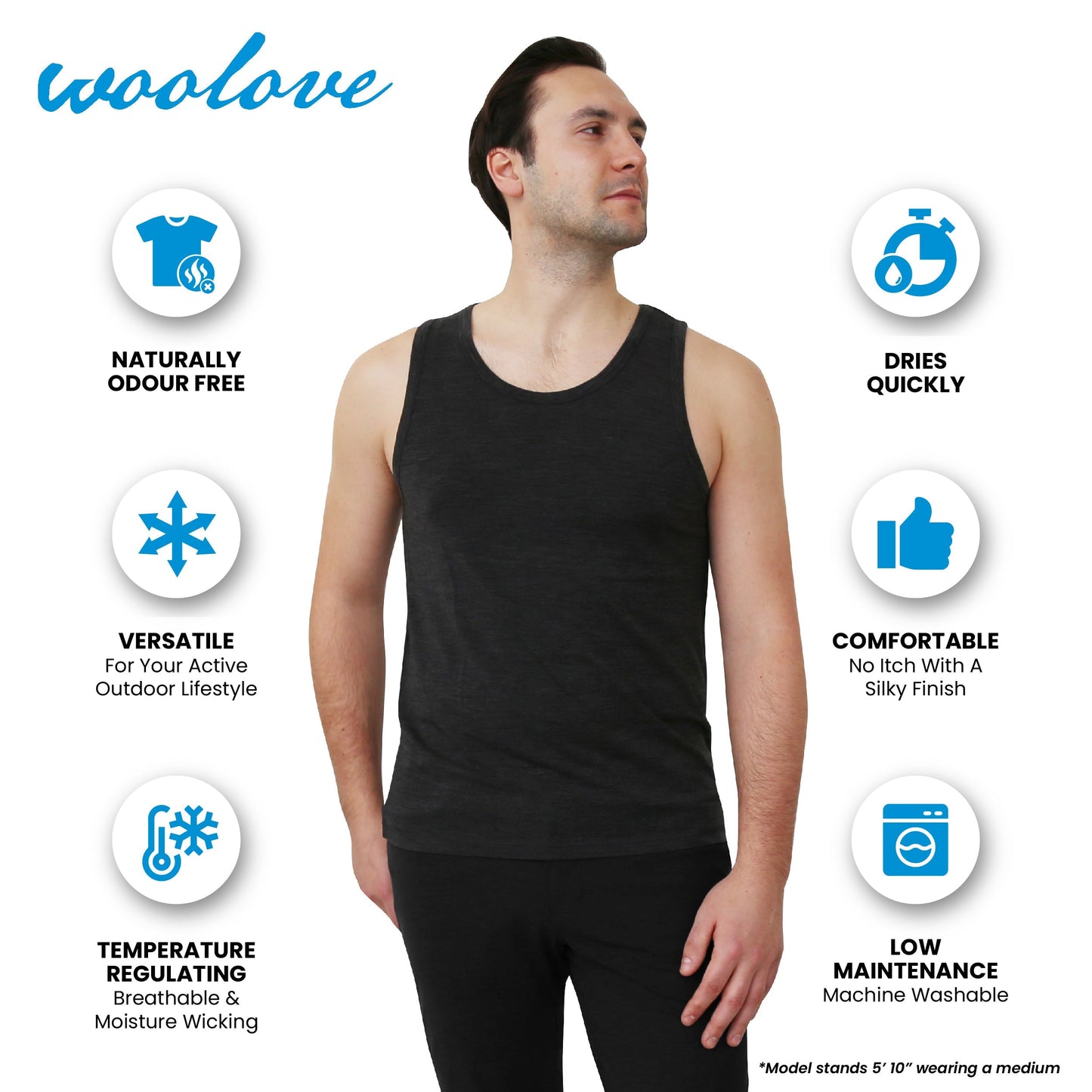 Men's Merino Wool Tank Top
