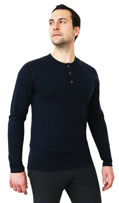 NorthWool Men's Merino Blend Henley — Heavyweight