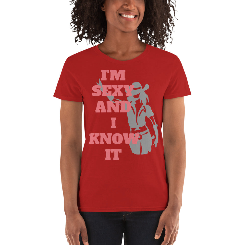 LennyBoop's "I'm sexy and I know it" Women's short sleeve t-shirt